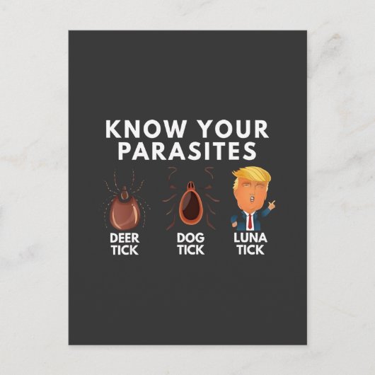 Carte Postale Sachez que vous êtes des parasites Anti-Trump Humo (Devant)