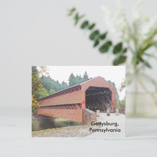 Carte Postale sachs Pont couvert près de Gettysburg PA (Debout devant)