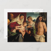 Carte Postale Sacra Conversation avec SS. Catherine, Sebastian (Devant / Derrière)