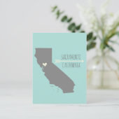 Carte Postale Sacramento, California Heart (Debout devant)