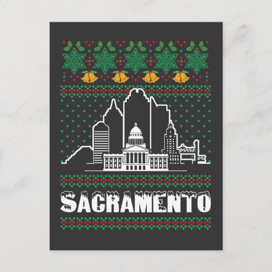 Carte Postale Sacramento California Laid Christmas (Devant)