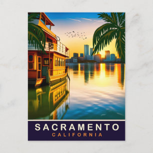 Carte Postale Sacramento, Californie, Waterfront, Voyage