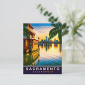 Carte Postale Sacramento, Californie, Waterfront, Voyage (Debout devant)