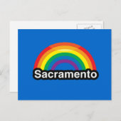 CARTE POSTALE SACRAMENTO FIERTÉ LGBT RAINBOW (Devant / Derrière)