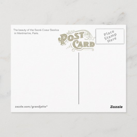 Carte postale Sacré-Coeur (Dos)