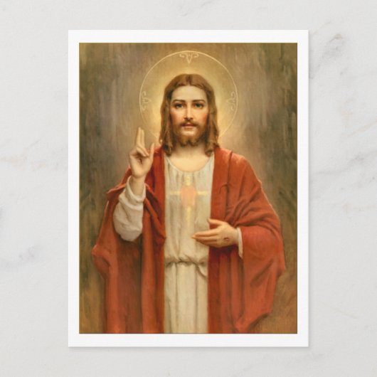 Carte Postale Sacré Coeur avec Halo (Devant)