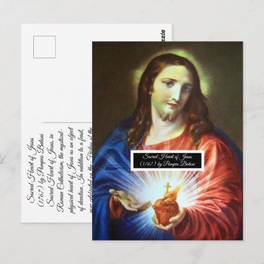 Carte Postale Sacré Coeur de Jésus (Devant / Derrière)