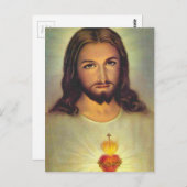 Carte Postale Sacré Coeur de Jésus (Devant / Derrière)