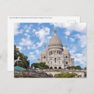 Carte Postale Sacré Coeur sur Montmartre - Paris, France