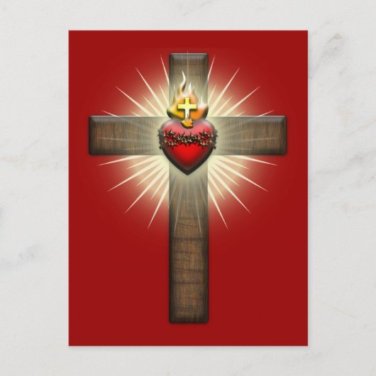 Carte Postale Sacred Heart de Jésus-Cross (Devant)