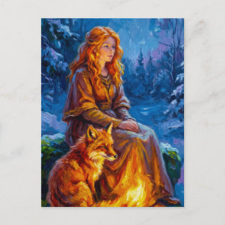 Carte Postale Sacred Nature: Celtic Goddess Brigid Art on Canvas