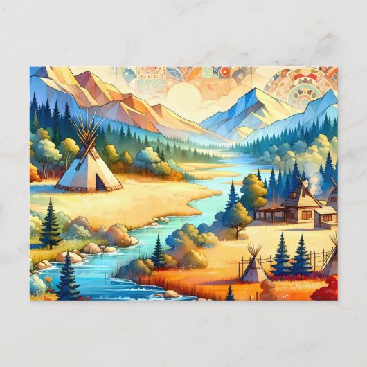 Carte Postale Sacred Valley - Paysage tribal des Amérindiens (Devant)