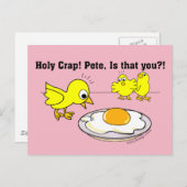 Carte Postale Sacrée merde ! Pete, c'est toi ? Rose (Devant / Derrière)