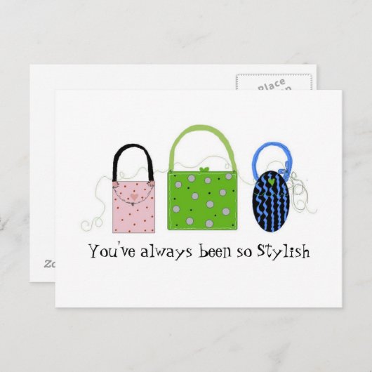 Carte Postale Sacs à main épais (Devant / Derrière)