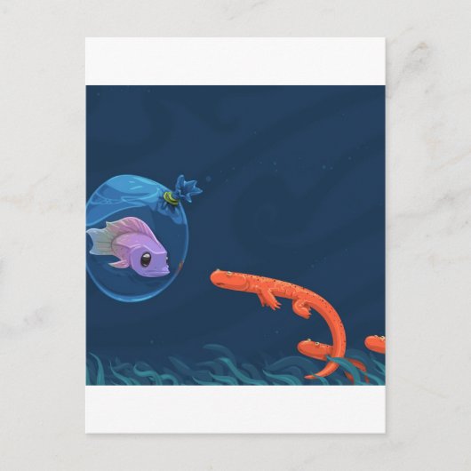 Carte Postale Sacs de poisson Cool Abstraits (Devant)