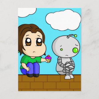 Carte Postale Sad Robot