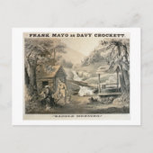 Carte Postale 'Saddle Mending', affiche pour 'Davy Crockett' (Devant)