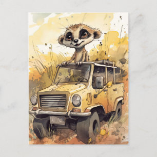 Carte postale Safari africaine Meerkat