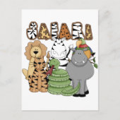 Carte Postale Safari animal (Devant)