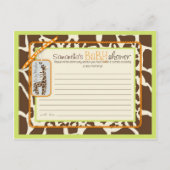 Carte postale Safari Boy Green Advice (Dos)