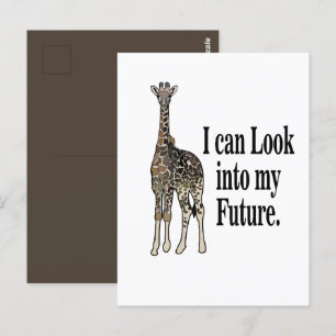 Carte Postale Safari Girafe Animal Drôle Anniversaire
