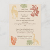 Carte Postale Safari Giraffe & Palm Baby shower Feuille (Devant)