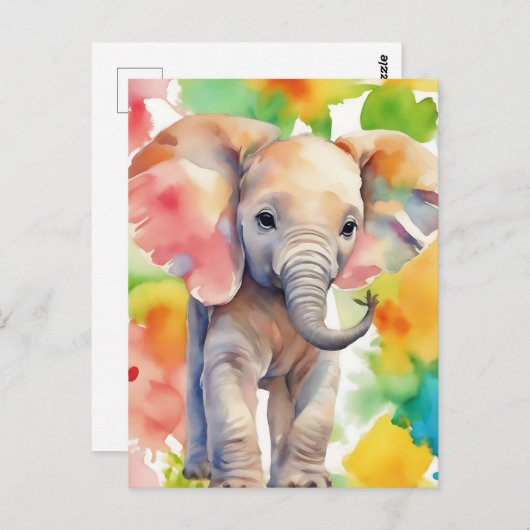 Carte Postale Safari Serenity Elephant (Devant / Derrière)