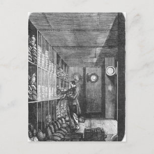 Carte Postale Safes à la Banque de France à Paris, 1897