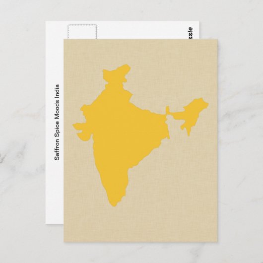 Carte Postale Saffron Blue Spice Modes Inde (Devant / Derrière)
