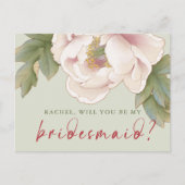 Carte Postale Sage & Blush Serez-Vous Ma Proposition De Mousaide (Devant)