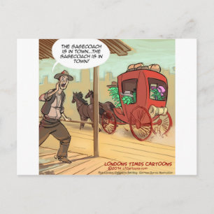 Carte Postale Sage Coach est en ville, drôle