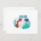 Carte Postale Sage-femme Obstétricienne enceinte (Devant / Derrière)