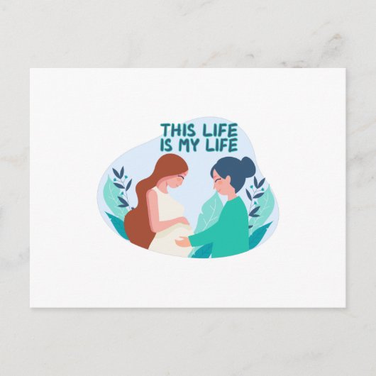 Carte Postale Sage-femme Obstétricienne enceinte (Devant)