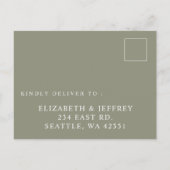 Carte Postale Sage Fleur sauvage Jardin boisé Floral RSVP (Dos)