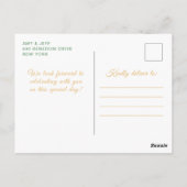 Carte Postale Sage Green Brun Princesse Sweet Seize (Dos)