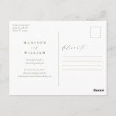 Carte Postale Sage Green Mariage Élégant Enregistrer La Date (Dos)