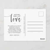 Carte Postale Sage Green Moderne Script Minimal Elopement Photo (Dos)
