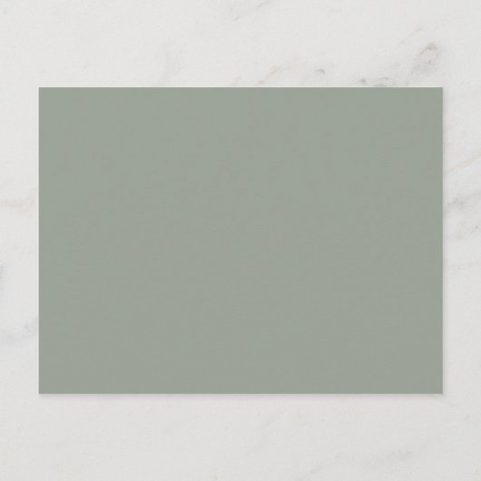Carte Postale Sage Green Signature Mariage Enregistrer La Date (Dos)