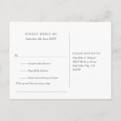 Carte Postale Sage Lilac Verdure Mariage RSVP Invitation (Dos)