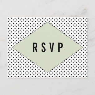 Carte postale Sage Modern Pois RSVP