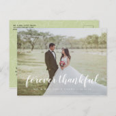 Carte Postale Sage Multi Photo Lettrage main Merci Mariage (Devant / Derrière)