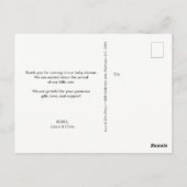 Carte Postale Sage vert minimaliste simple Baby shower (Dos)