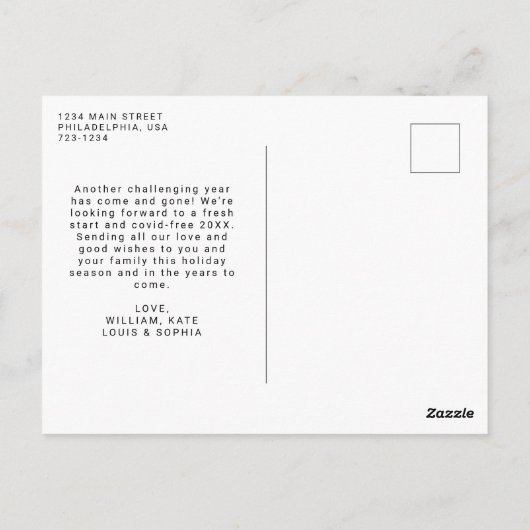 Carte Postale Sage Vert Simple Année Un nouveau départ Photo Hol (Dos)