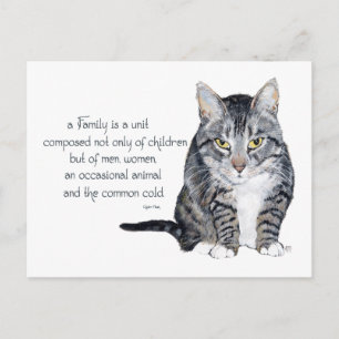 Carte Postale Sagesse Chat - Dynamique Familiale