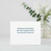 Carte Postale Sagesse (cuvette bleue) (Debout devant)