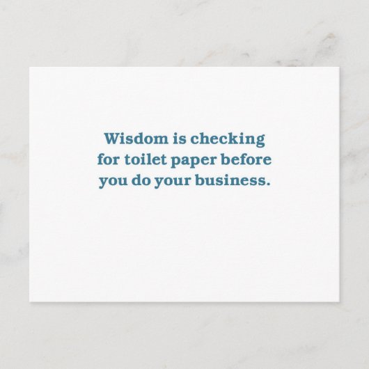 Carte Postale Sagesse (cuvette bleue) (Devant)