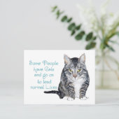 Carte Postale Sagesse de Chat - Certaines personnes ont des Chat (Debout devant)