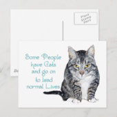 Carte Postale Sagesse de Chat - Certaines personnes ont des Chat (Devant / Derrière)