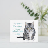 Carte Postale Sagesse de chat - comme tout propriétaire de chat (Debout devant)
