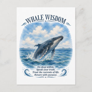 Carte Postale Sagesse de la baleine : Faire confiance aux couran